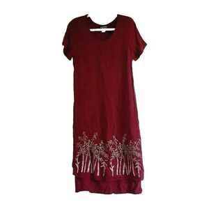 Vintage Mariko Designer Collection Chiffon Layered Floral Maxi Dress Size Small